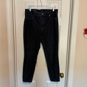 White House Black Market Dark Blue High Rise Skinny Ankle Sculpt Denim Jean